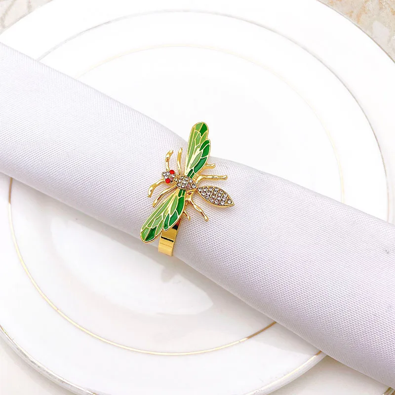 10pcs/lot New napkin ring bee napkin button wedding banquet holiday party desktop decoration napkin ring