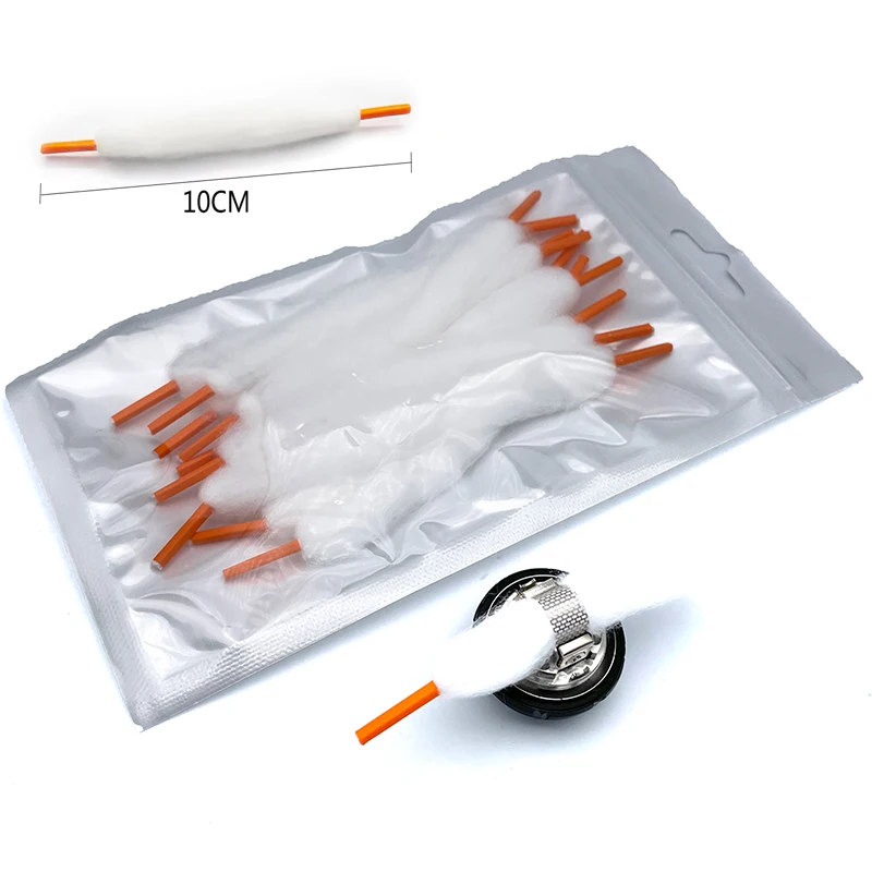 Sharevape 10 Dual Thread Vape Bông Hữu Cơ Thủ Thuốc Lá Điện Tử Thịt Xông Khói Cho RDA RTA RBA Atomizer Phối Xanh