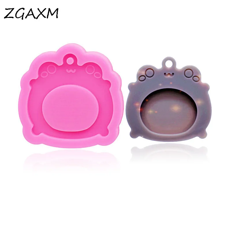 

LM 552 DIY resin shaker Polymer Clay Keychain mold Mirror Frog Earring pendant mold uv resin cute crafting mold