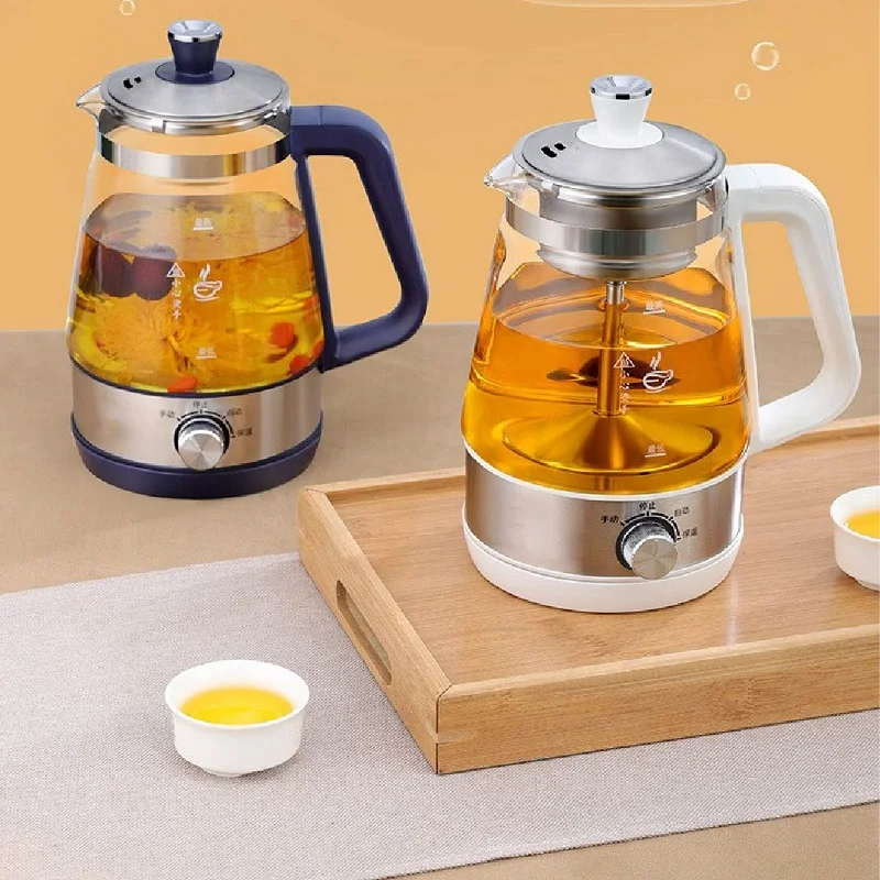 110V 220V Tea Maker Black Tea Pu\'er Glass Steaming Teapot Automatic Thermal Insulation Steam Boiling Teapot Health Pot 1000ML