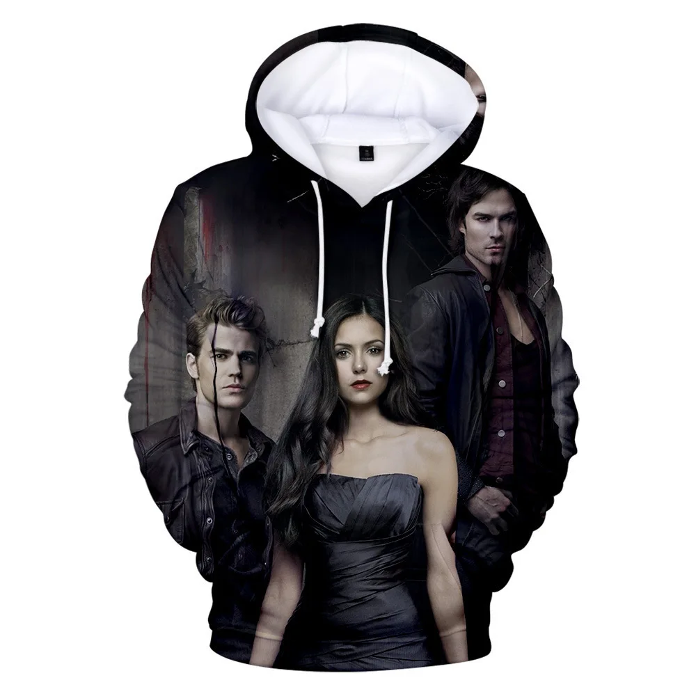 

The Vampire Diaries Elena Gilbert Stefan Salvatore Damon Salvatore 3D Print Women/Men Hoodies Sweatshirts Casual Sportswear