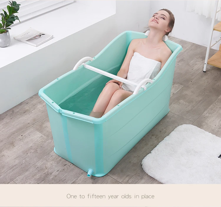 

NewCollapsible adult bath barrel adult full body bath barrel female bath tub household bathtub children bath barrel plastic