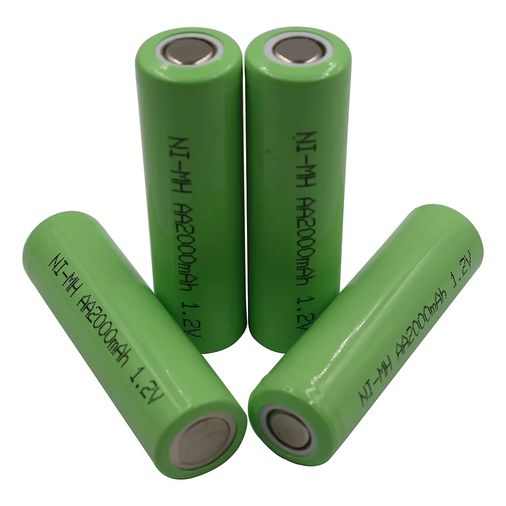 C&P AA 2000mAh 1.2V Ni-MH Power Vacuum Cleaner Battery Cell Discharge Current 2A 2.0Ah Flat Point Rechargeable NiMH