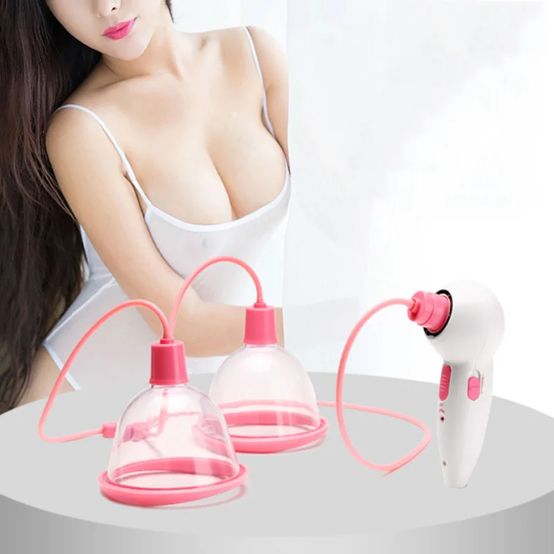 Electric Breast Enhancement Enlargement Massager Bust Plump Therapy Vacuum Scution Pump Big Breast Augmentation Chest Cup Up