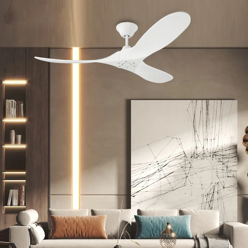 Remote Control Decorative Black Wood Retro Large Fans 52 60 70 Inch DC Ceiling Fan Industrial Vintage Wooden Ventilator No Light