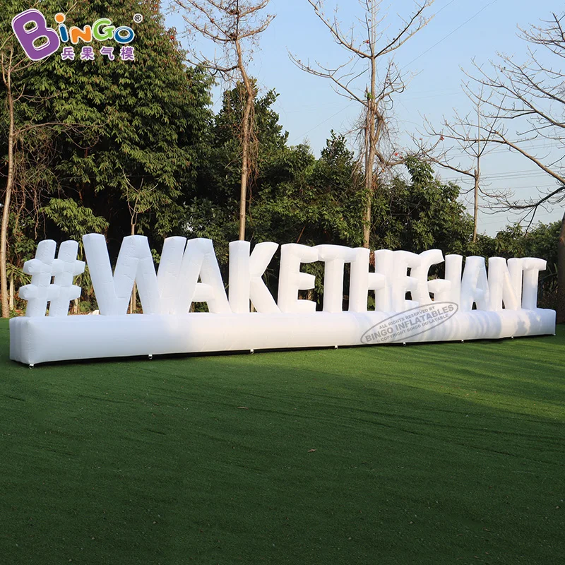 Customized 12.5x1.8m LED Light Letter Wall For Decorative Inflatable Advertising Boards