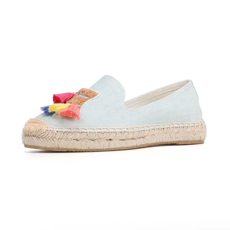 2021 Zapatillas Mujer Espadrille Sapatos Breathable Embroider Shoes Comfortable Ladies Womens Thick Bottom Flats Fashion