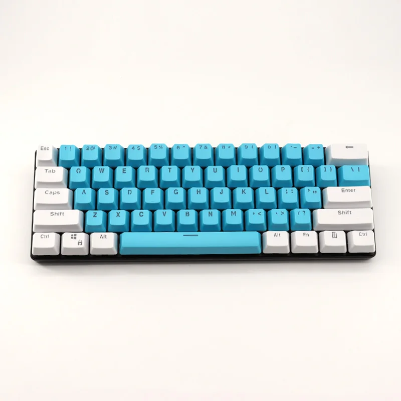 106 Keys Blue White Keycaps PBT Specials Keycap Backlit Two-Color Key Caps For MX Switch