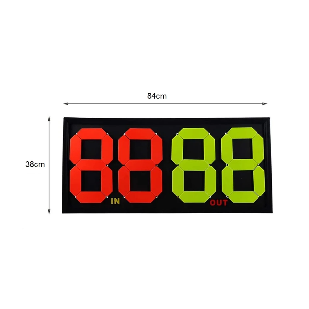 Factory wholesale high quality pvc two side 4 digits soccer basketball substitution board