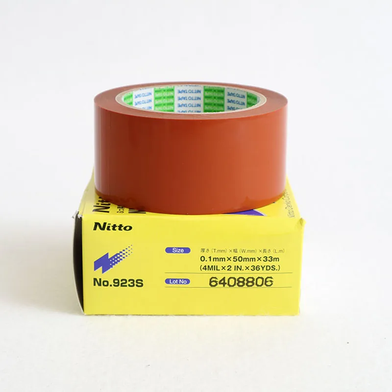 50mm Orange NITTO 923S PTFE Nitoflon Adhesive Heat Resistance Tape 50mm Orange NITTO 923S PTFE Nitoflon Adhesive Heat Resistanc