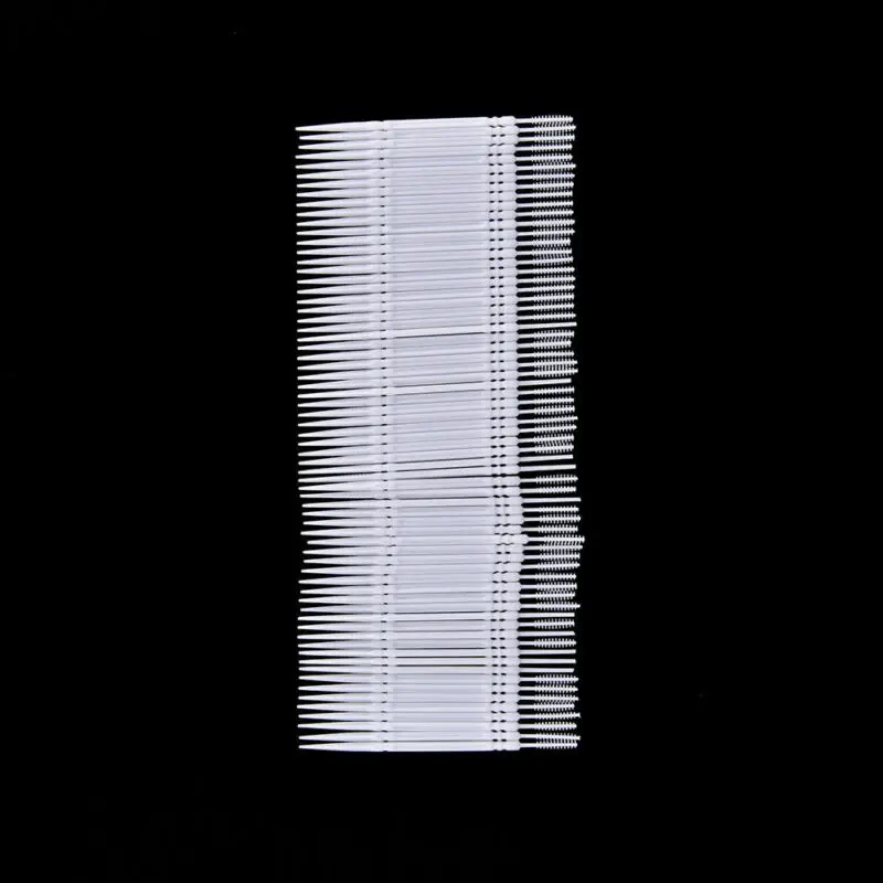 1100 pz/scatola di stuzzicadenti a doppia estremità in plastica bianca spazzolino interdentale stuzzicadenti stuzzicadenti per l'igiene in plastica