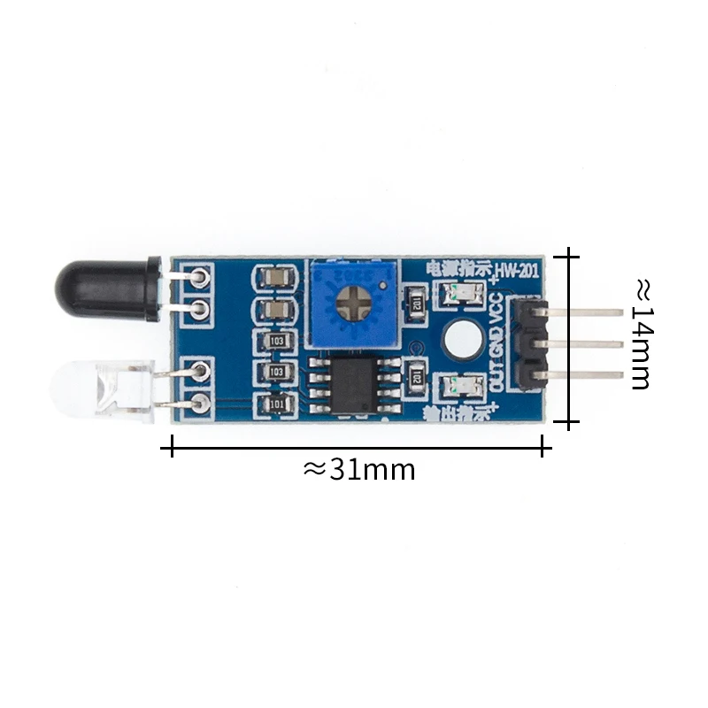 IR Infrared Obstacle Avoidance Sensor Module for arduino Smart Car Robot 3-Pin Reflective Photoelectric