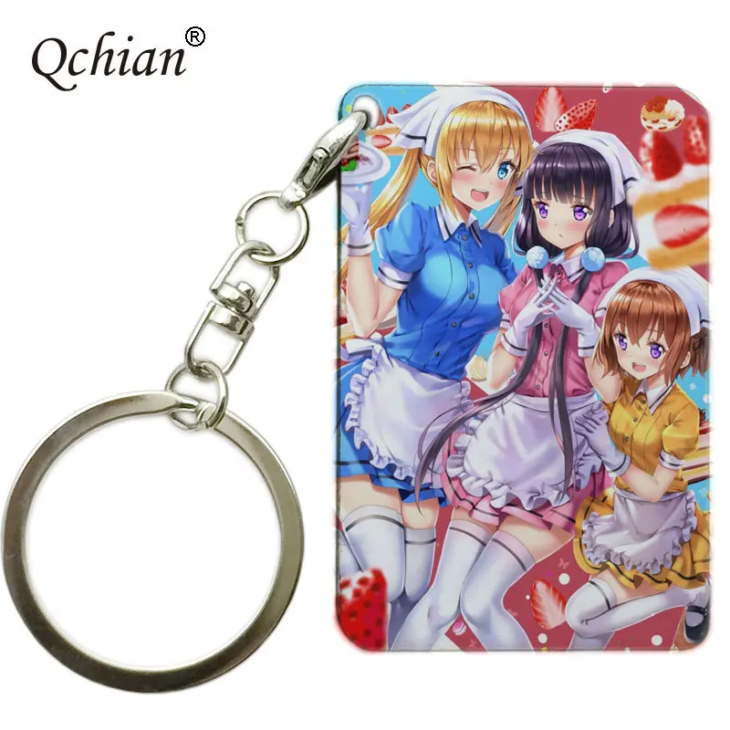 Sakuranomiya Maika Blend S Keychain Blend S Stile Cafe Sadistic Maid Uniform Key Chains Ring Holder