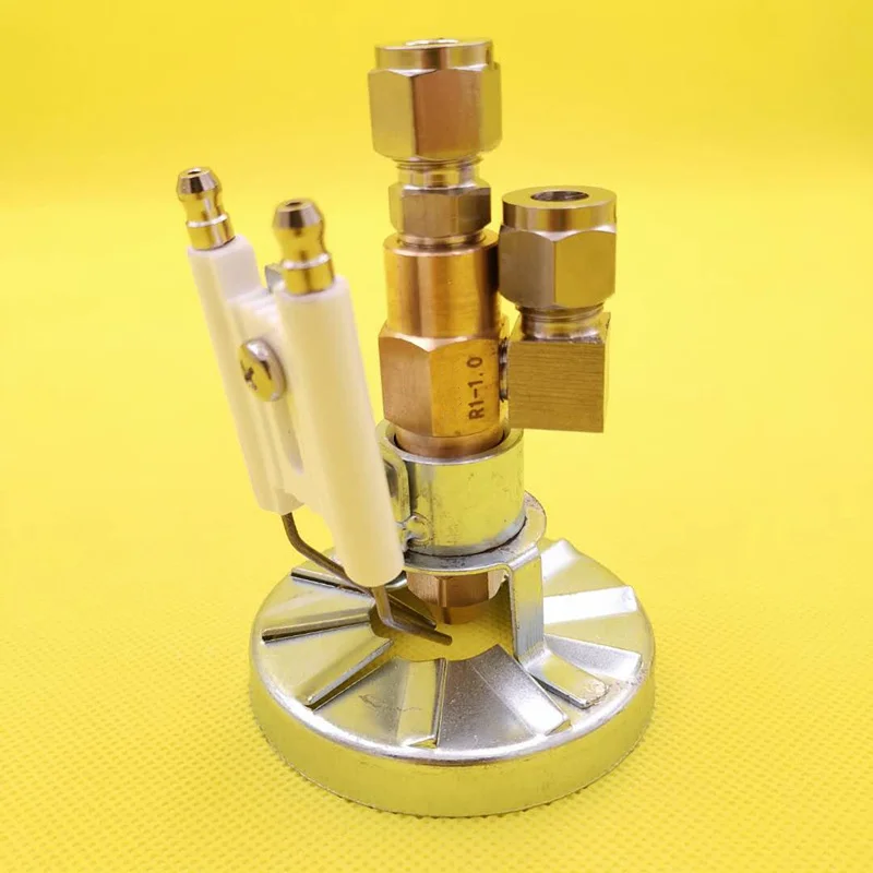 Small Burner Ignition System Brass Siphon Air Atomizing Oil Burner Nozzle Ceramic Igniter Air Swirler of Burner for Waste Oil