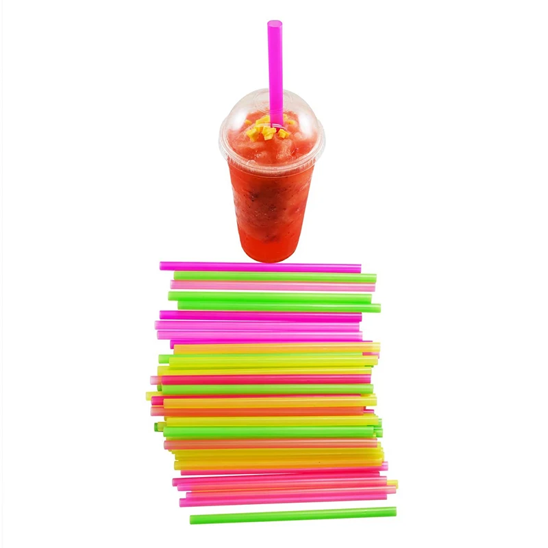 100 Pcs 12mm Multi-Color Boba Straws Smoothie Straw Reuseable PP Straws Tea Drinks Straws Smoothies for Milkshakes Tea Party