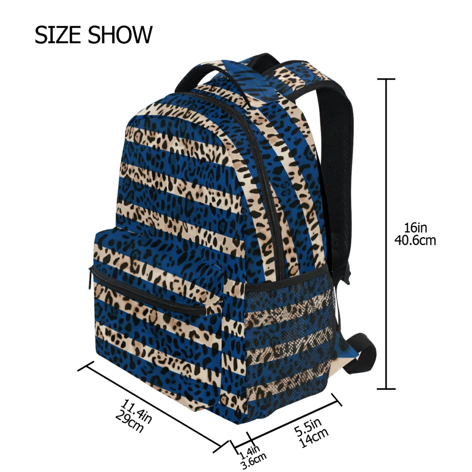 New schoolbag Aztec Stripe Leopard Spot Women Backpack Harajuku Fashion Female School Bag Large Capacity Light Travel Knapsack