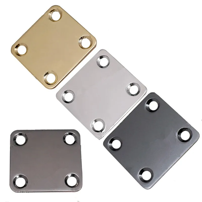 Mini Style Small Neck Plate Neck Joint Guitar Plate For Guitar Bass Replacement Chrome Black Gold Gun Black Guitar Accessories