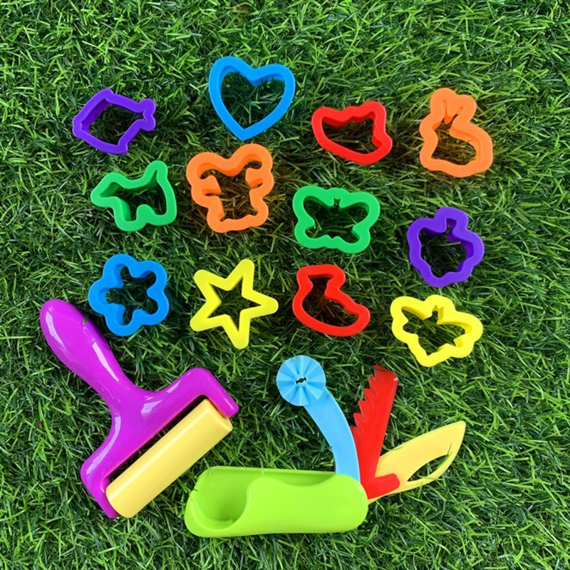 Hot Slimes Soft Clay Flower Animals Letter Number Tool Plasticine Modeling Cutter Plastic Sculpture Play Dough Toys for children