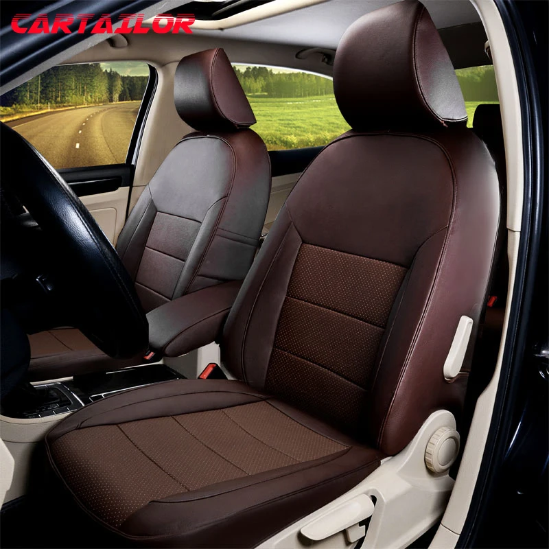 

CARTAILOR Genuine Leather & Leatherette Car Seats for Lexus ct200h Automobiles Seat Covers Cars Styling Proector Cushion 13PCS