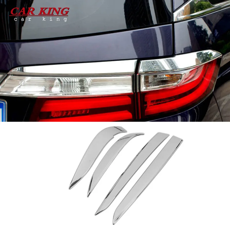 For Honda Odyssey Absolute 2015-2018 Accessories Car Rear Tail Light lamp eyebrow protector strip frame Cover Trim ABS Chrome