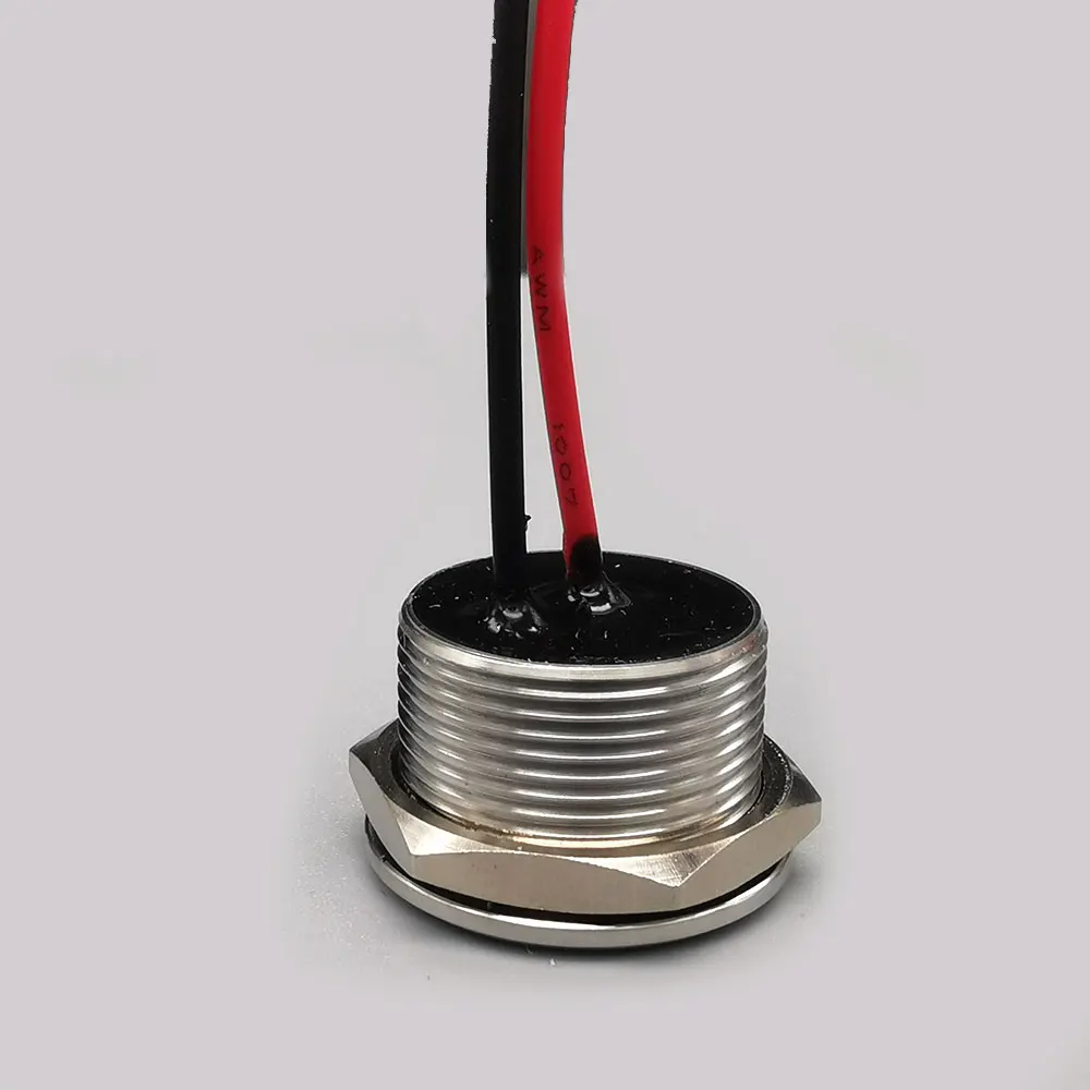 316 stainless steel IP68 Waterproof Touch Button 19mm Mount hole 200MA 24VDC Metal Piezo Switch