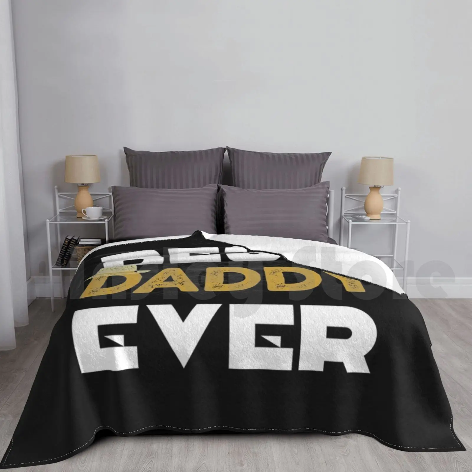 Best Daddy Ever Blanket For Sofa Bed Travel Dad Father Dads Fathers Day Husband Birthday Idea Xmas
