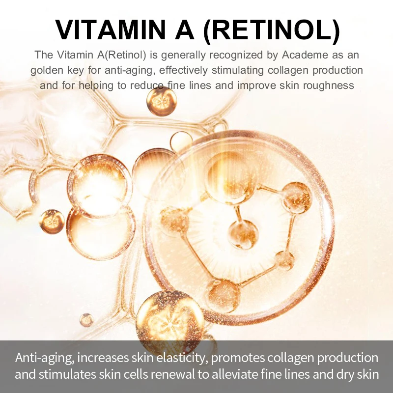 VIBRANT GLAMOUR-crema Facial de Retinol para el cuidado de la piel, suero para ojos, 2 piezas