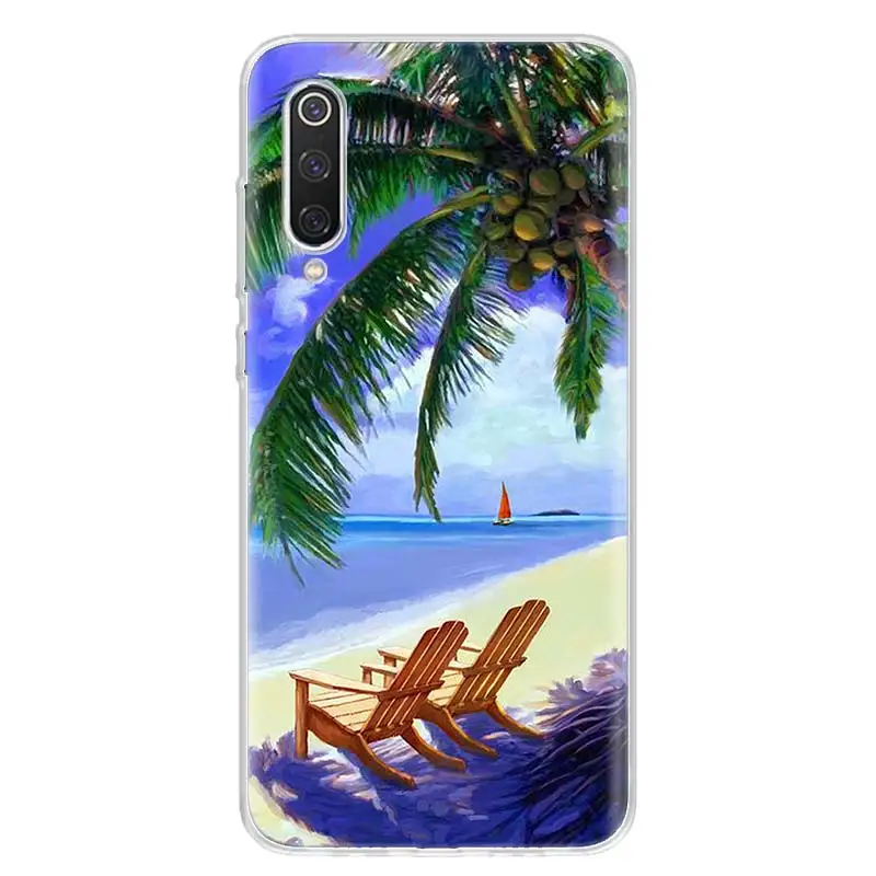 Sea Tropical palm trees Beach Phone Case Cover for Xiaomi Redmi Note 13 12S 12 11 11S 11T 11E 10 Pro 10S 9 9S 9T 8 8T 7 Plus Pri