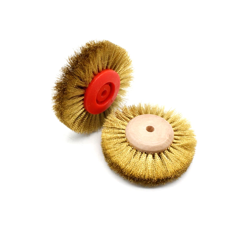 Brass Wire Wheel Brush For Jewelry Polishing Grinder Metal Rust Removal Rotary Tools