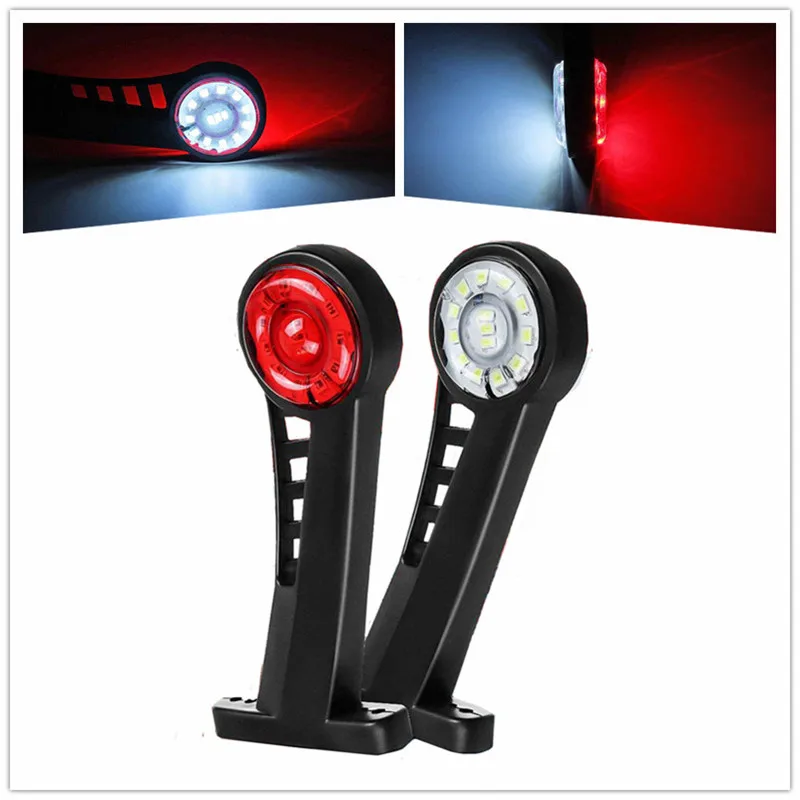 

2PCS LED 24v Side Marker Lights Trailer Light Outline Indicator Warning Signal Lamp Trailer Van Lorry Bus Side Lights