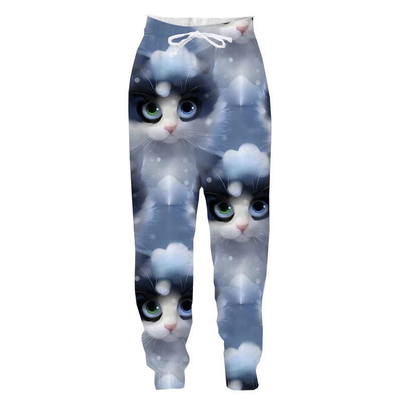 Jumeast Men Women 3D Children Cute Animal Cat Spring Autumn Kid Casual Long Pants Sport Pullover Length Sweatpants Trousers