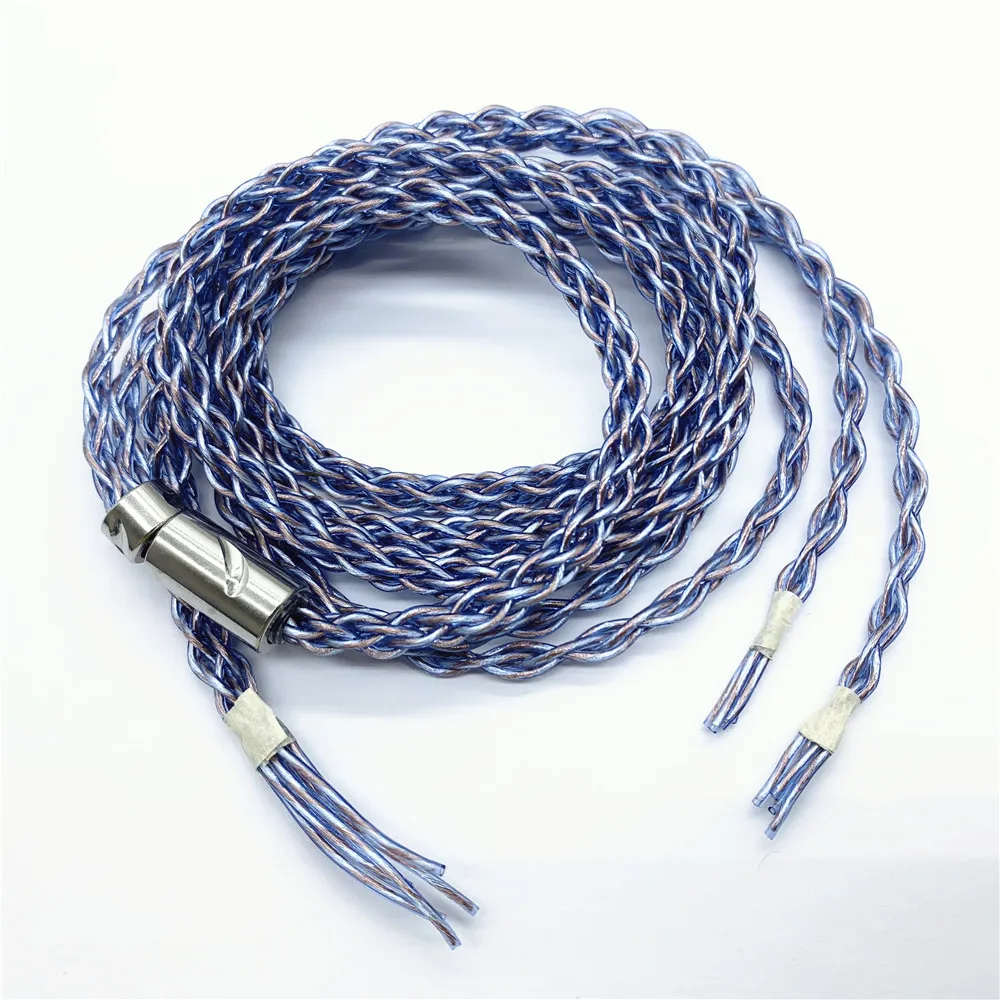 

8 share single crystal copper-silver mixed headphone cable 240core