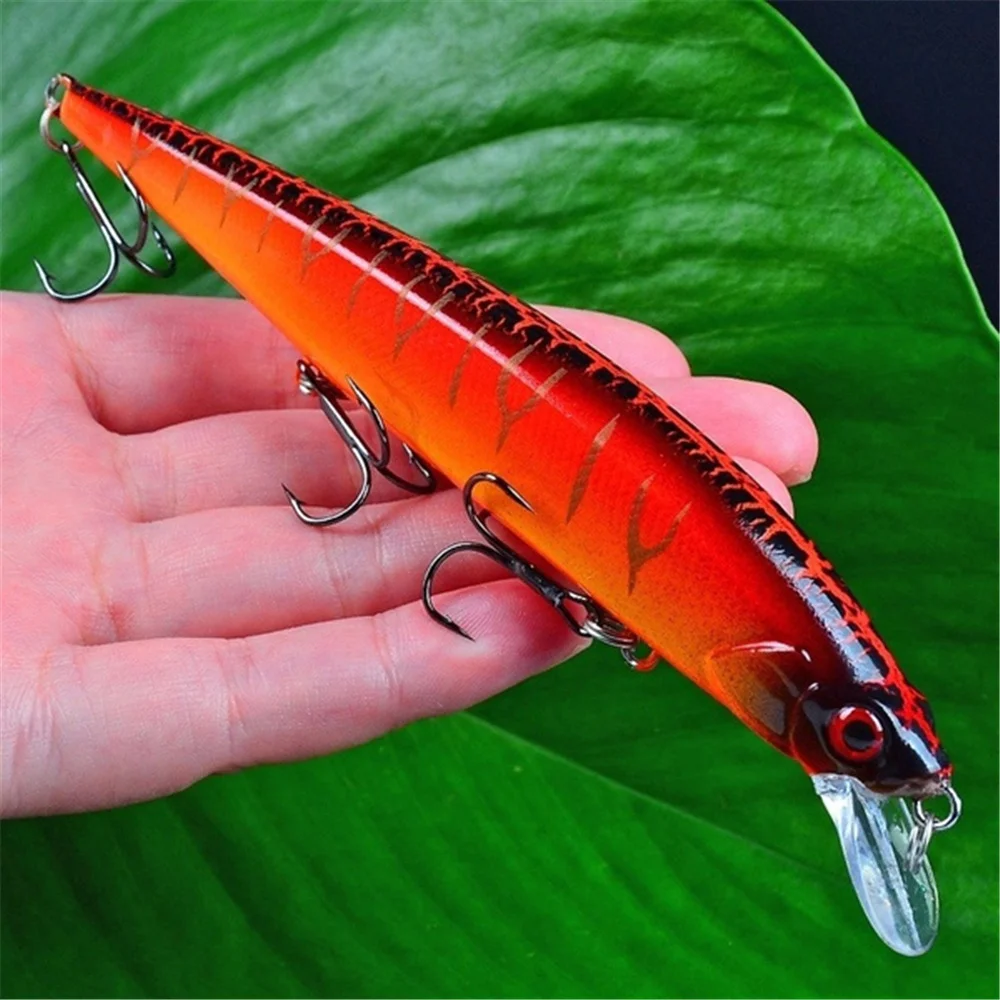 1Pcs Lifelike Wobbler Fishing Lure 3D Eyes 14cm/18.5g Minnow Artificial Hard Bait Fishing Tackle Floating Lure with 6# Hooks