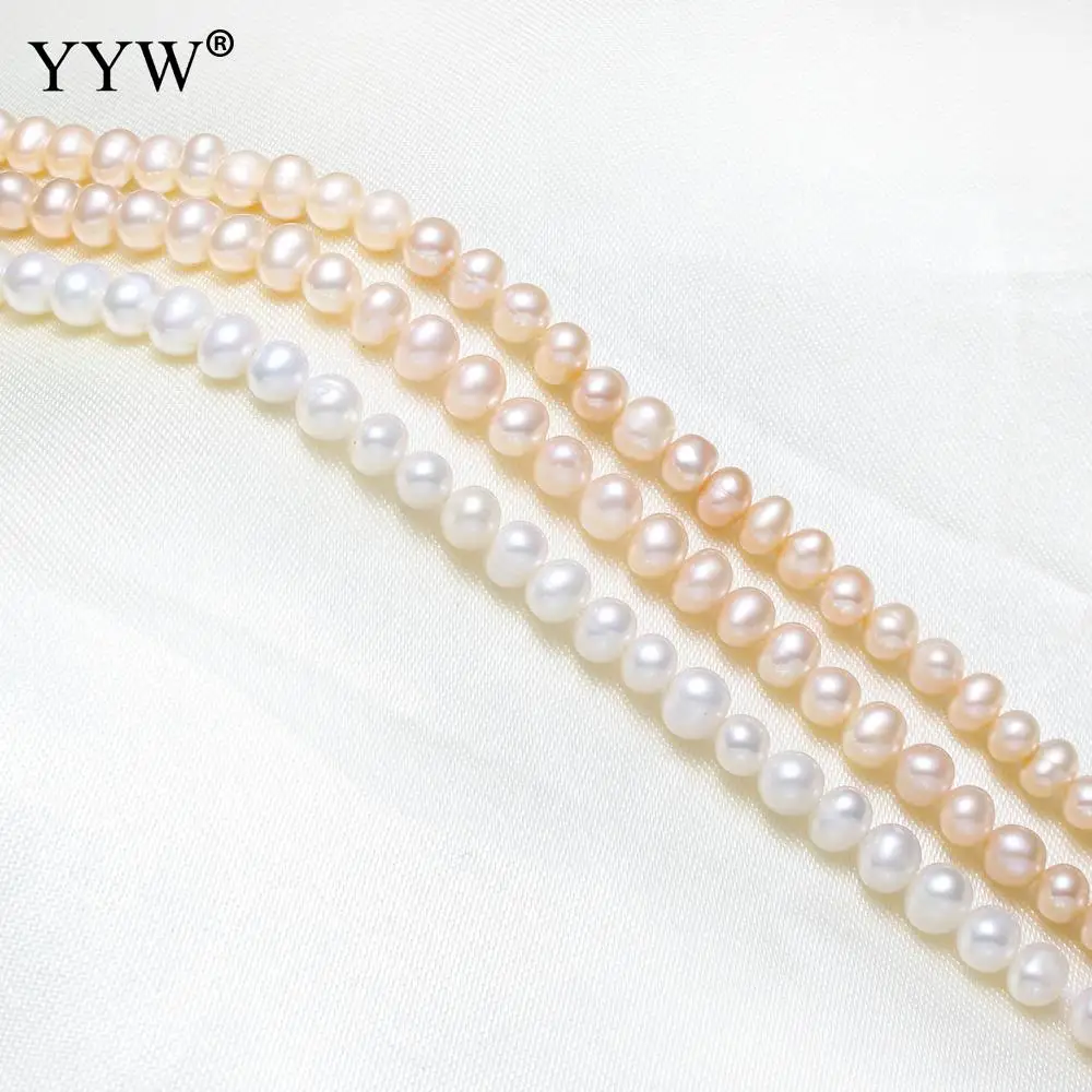 Cultured Baroque Freshwater Pearl Beads 4-5mm White/Beige Natural Pearls For Necklace Bracelets Jewelry Finding 14.5