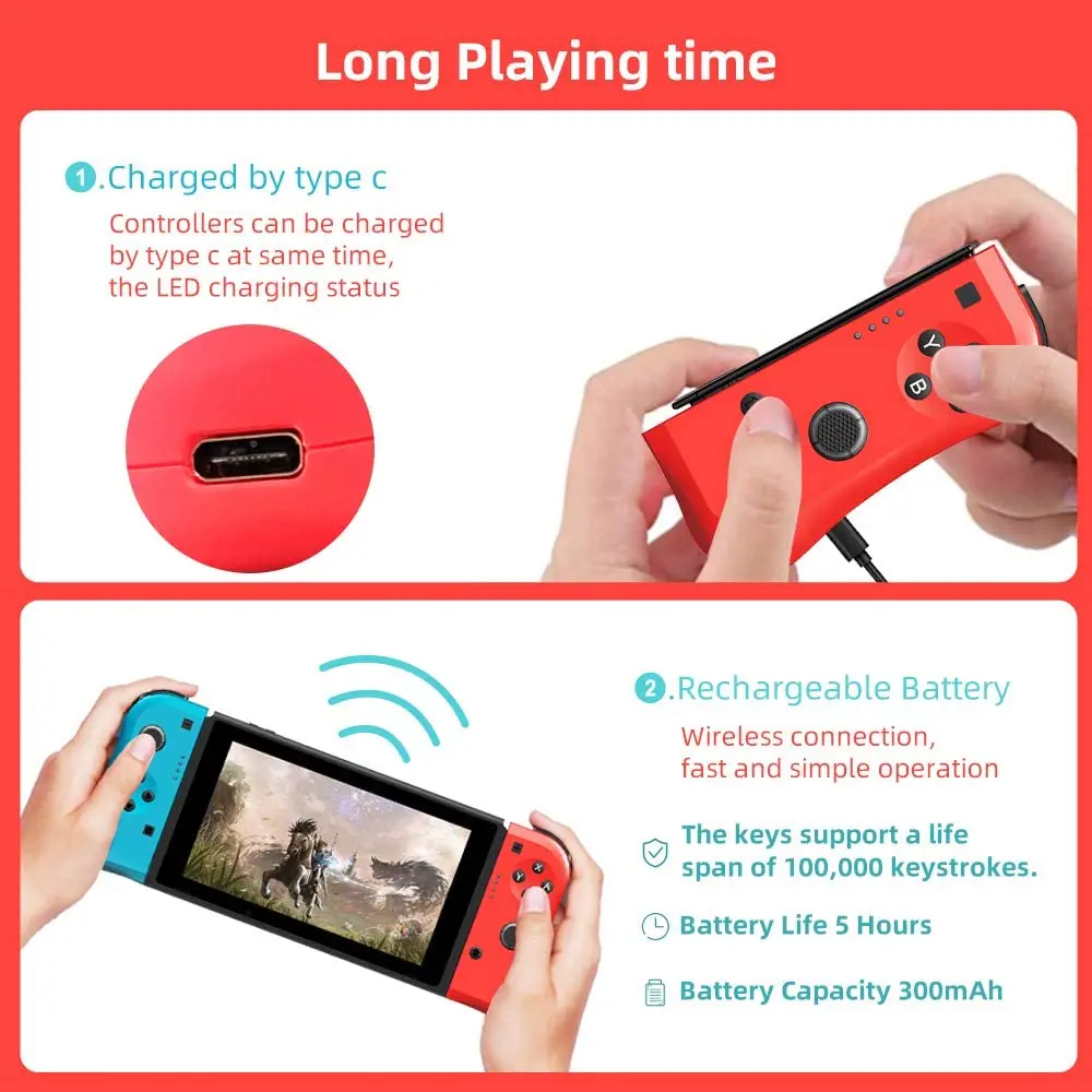 McGeSin Wireless Gamepad For Switch Controller Bluetooth Joystick NS L/R Game Accessories Controle Para Celular Joy New Con