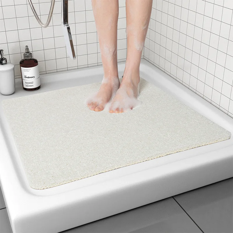 Bathroom Anti-slip Mat Mildew Proof Waterproof Shower Mat Soft Massage Home Bath Drainage PVC Washable Quick Drying Floor Rug