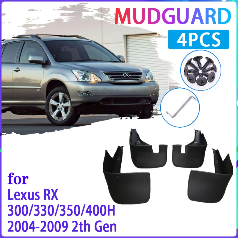 

4 PCS Car Mud Flaps for Lexus RX RX300 RX330 RX350 RX400h 2004~2009 Mudguard Splash Guards Fender Mudflaps Auto Accessories