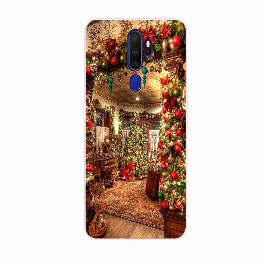 325FG Christmas holiday Tree New Year gift Soft Silicone Tpu Cover phone Case for OPPO A5S A7 AX7 A5 A9 2020 Reslme C3