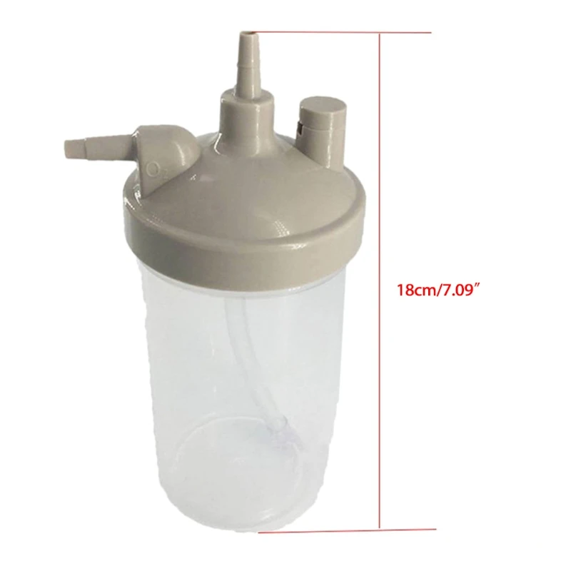 Oxygen Concentrator Humidifier, Translucent Design Bottle Humidifier Cup, ABS Home for Oxygen Generators for 8F-5W,8F-3A