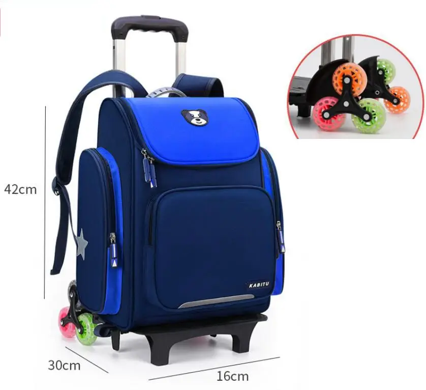 Children School Rolling backpacks bag for kids School backpack On wheels For Girls Wheeled School Trolley bags For Boys