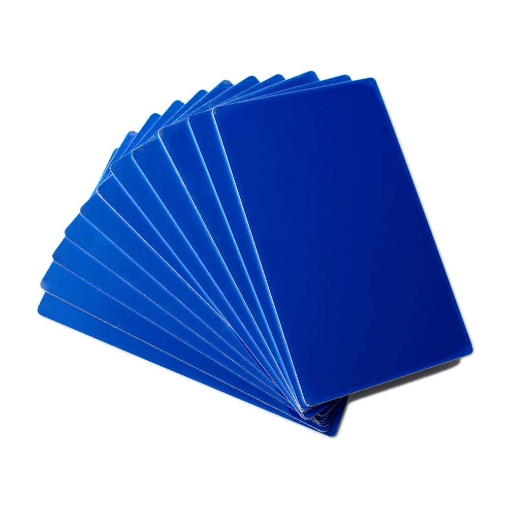 10 Pcs Blank Metal Card 100x60x1mm Anodized Aluminum Plate for DIY Laser Printing Engraving