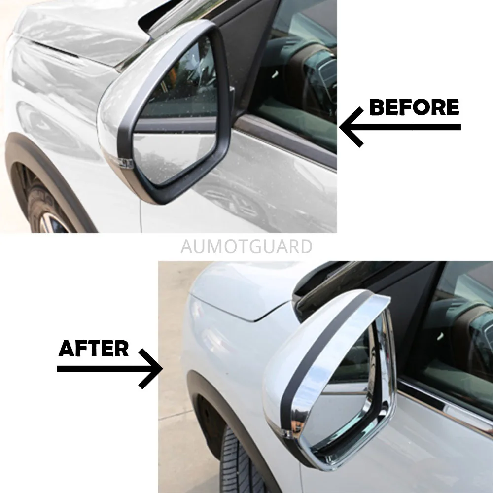 Chrome Rear-View Wing Mirror Rain Shield Guard Covers For Citroen C5 aircross 2017 2018 2019 Accessories