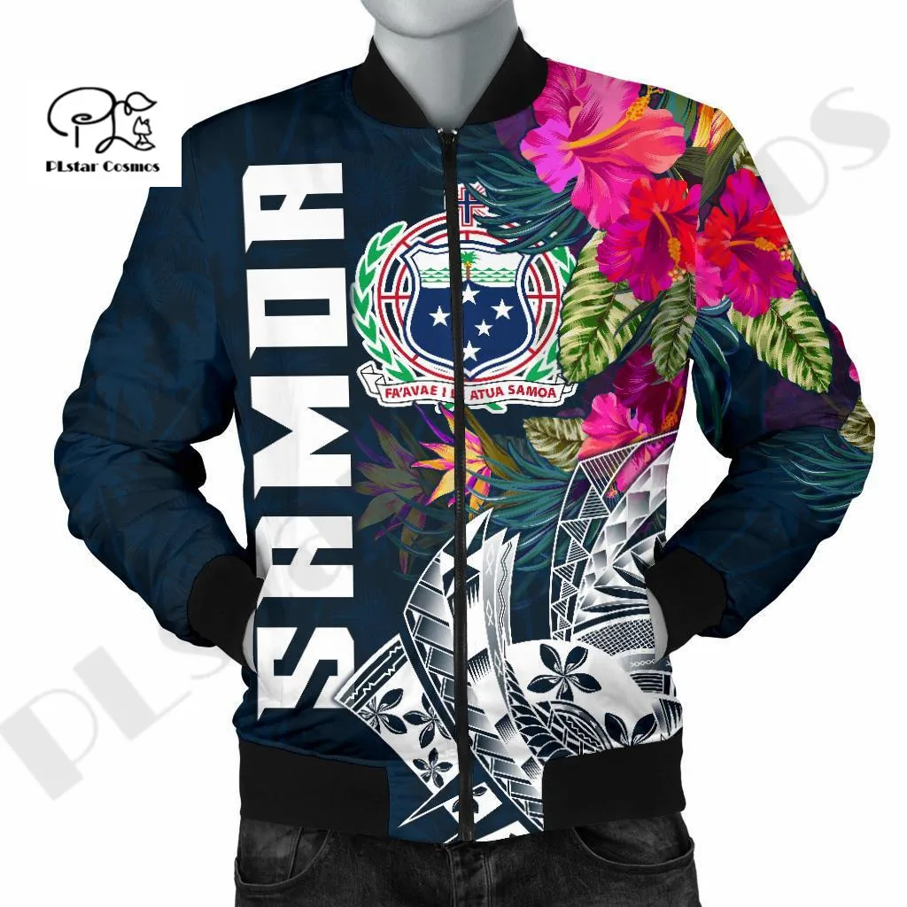 PLstar Cosmos Samoa Tattoo Tribal  Polynesian Bomber Jacket 3D Printed NewFashion Unique Sportswear Unisex Casual Windbreaker 1