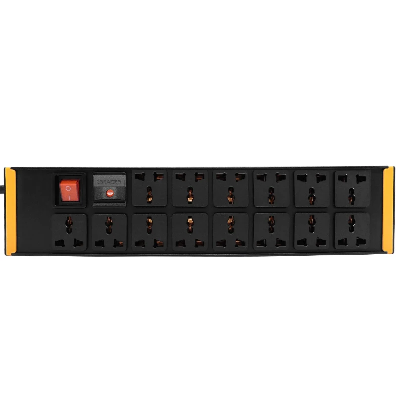 16A overload protection PDU Network Cabinet Rack Power Strip Distribution Outlet 14 Units Universal Socket Israel/EU/UK/US Plug