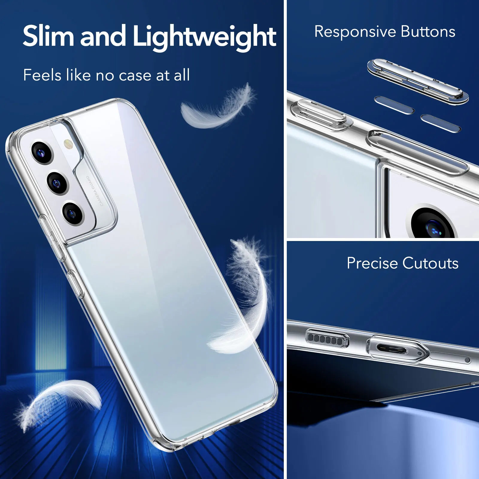 ESR for Samsung Galaxy S22 S21 S20 Ultra Clear Case for Galaxy S10 Soft TPU Case for Samsung S21 Plus Transparent Back Cover