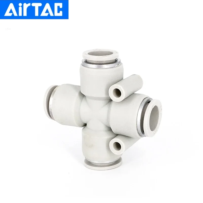 AirTac Pneumatic Quick Connector APZA Series PU Air Pipe Connector Cross Four Way Connector APZA4/6/8/10/12