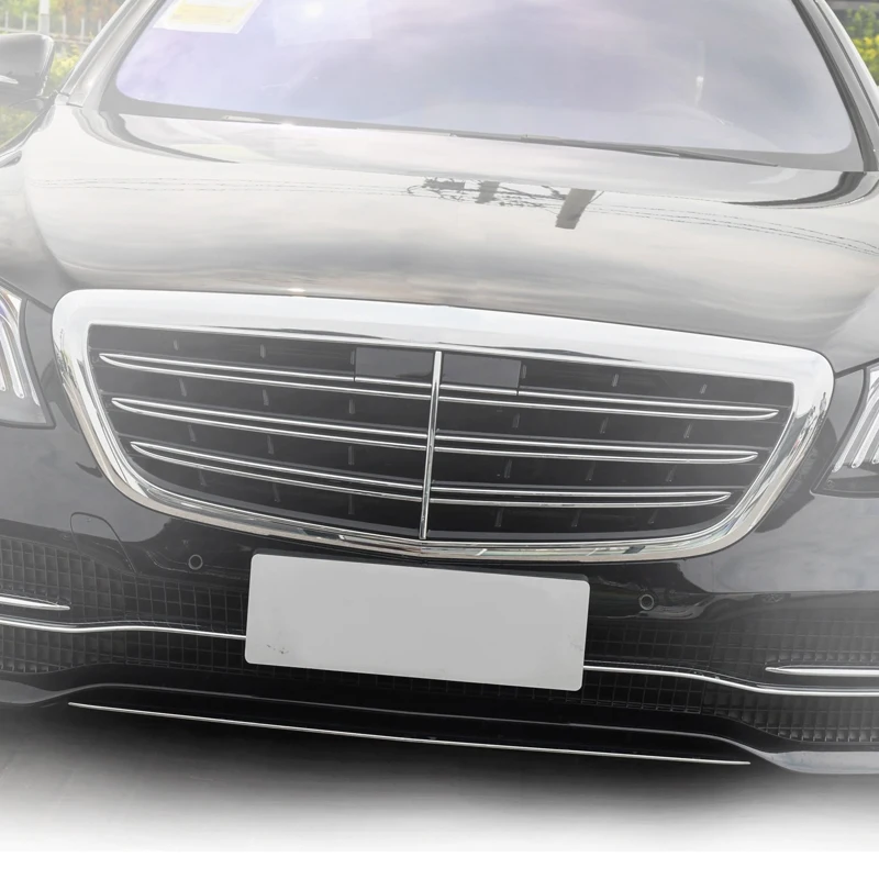 W222 Maybach Front Bumper Lip Chrome Trim Same as Original Auto Parts For Mercedes Benz S Class Year 2018 2019