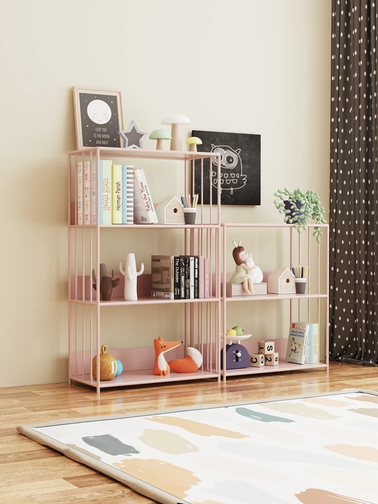 Children Toy Storage Rack Multi-Layer Wrought Iron Picture Book Rack Kindergarten Supplies Sorting Rack