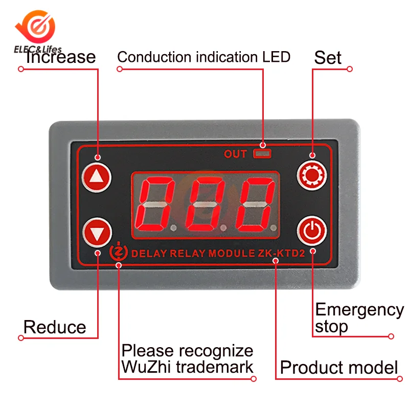 DC 5–30 V Zeitverzögerungsrelais 5 V 12 V 24 V High- und Low-Level-Triggerschalter Zyklus-Timing-Verzögerungsrelaismodul TTL Serielle Kommunikation