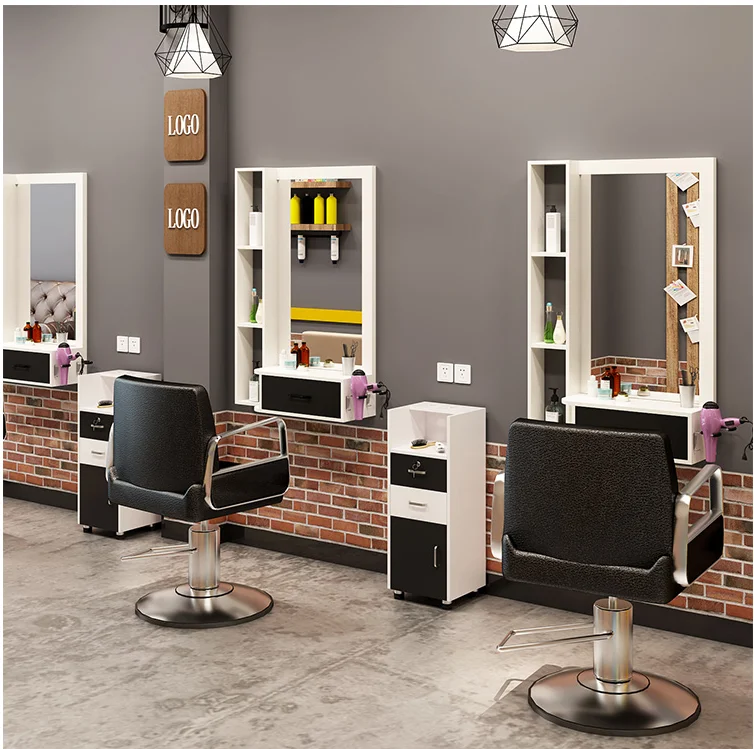 Lustro do salonu fryzjerskiego lustro do salonu fryzjerskiego nablatowa ścienna salon fryzjerski salon fryzjerski lustro wbudowane w ścianę